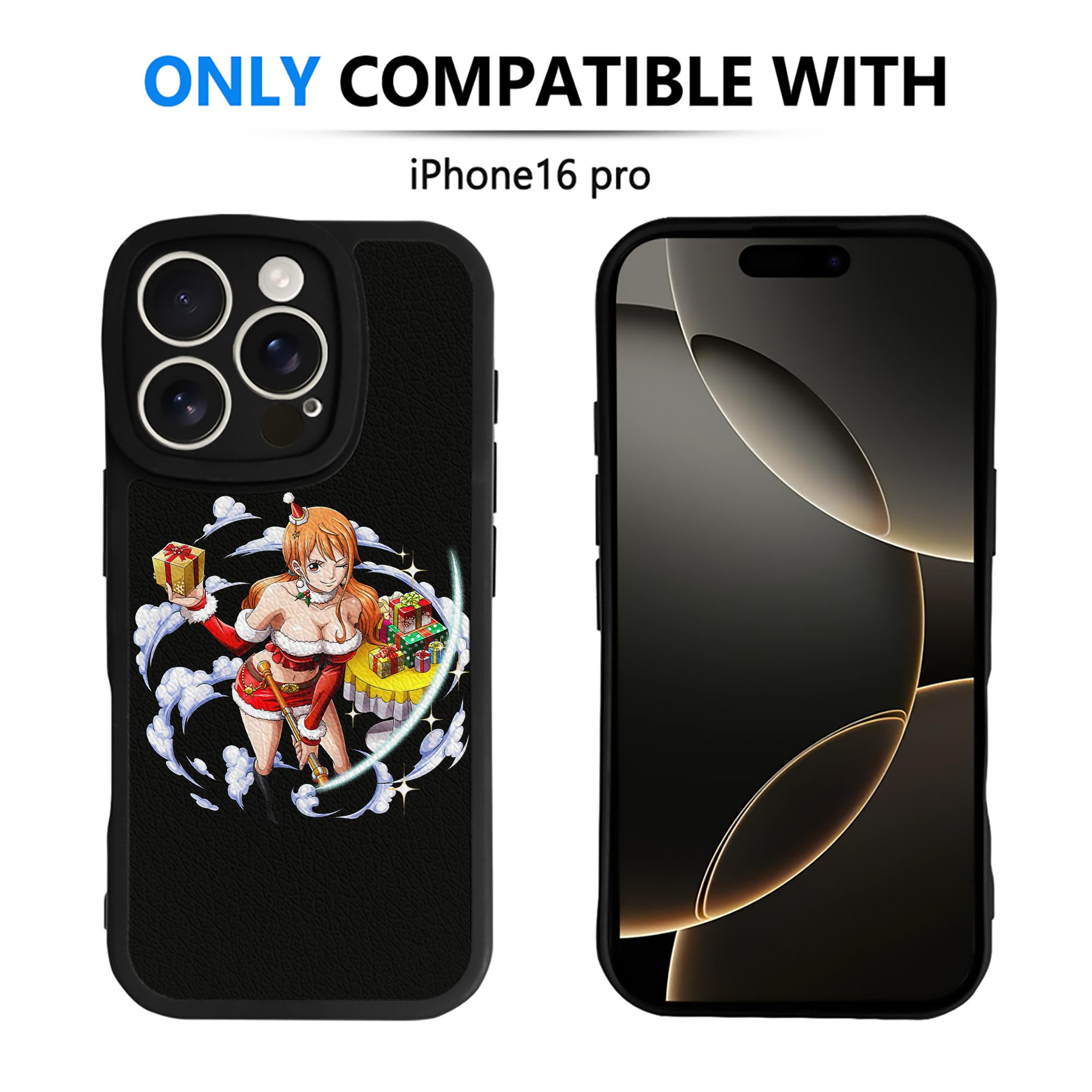 （画像用） ワンピース ナミ ONE PIECE Nami 【iPhone 16シリーズ対応】シリコンスマホケース（レザー調） 材質：シリコン